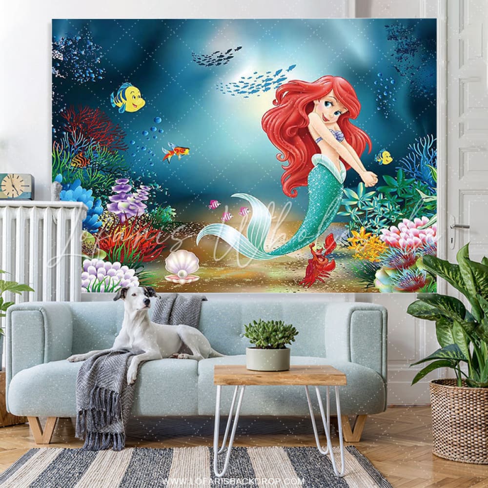 Under The Sea Little Mermaid Backdrop (x1u)