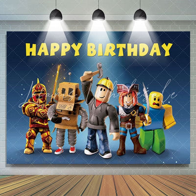 Roblox Cartoon Video Game Backdrop (x1u)