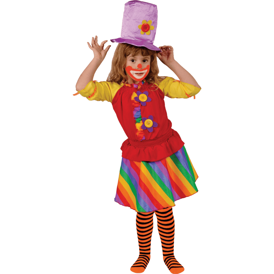 Rainbow Girl's Clown - Size L (12-14)