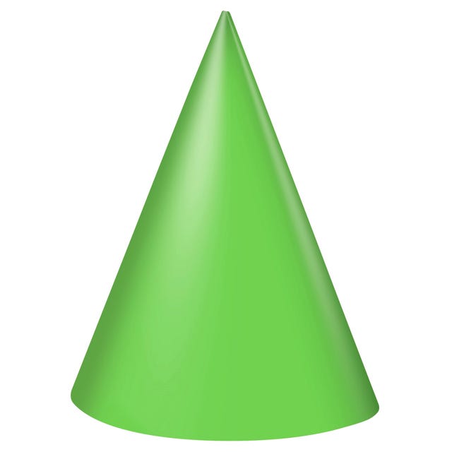 Party Hat Verde Lima 8pcs