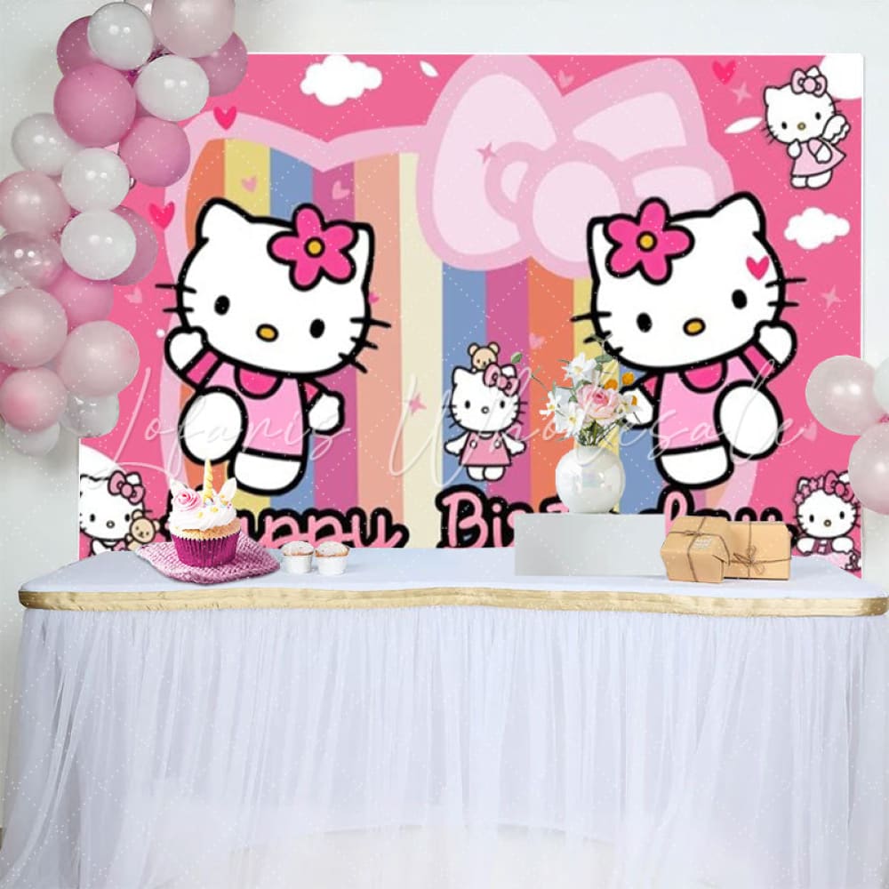 Hello Kitty Birthday Party Backdrop (x1u)