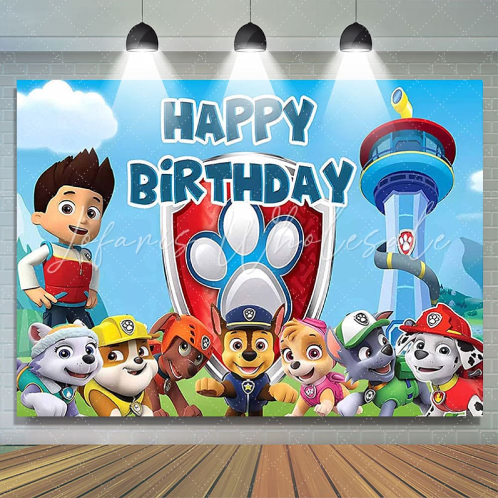 Paw Patrol Friends Birthday Backdrop (x1u)
