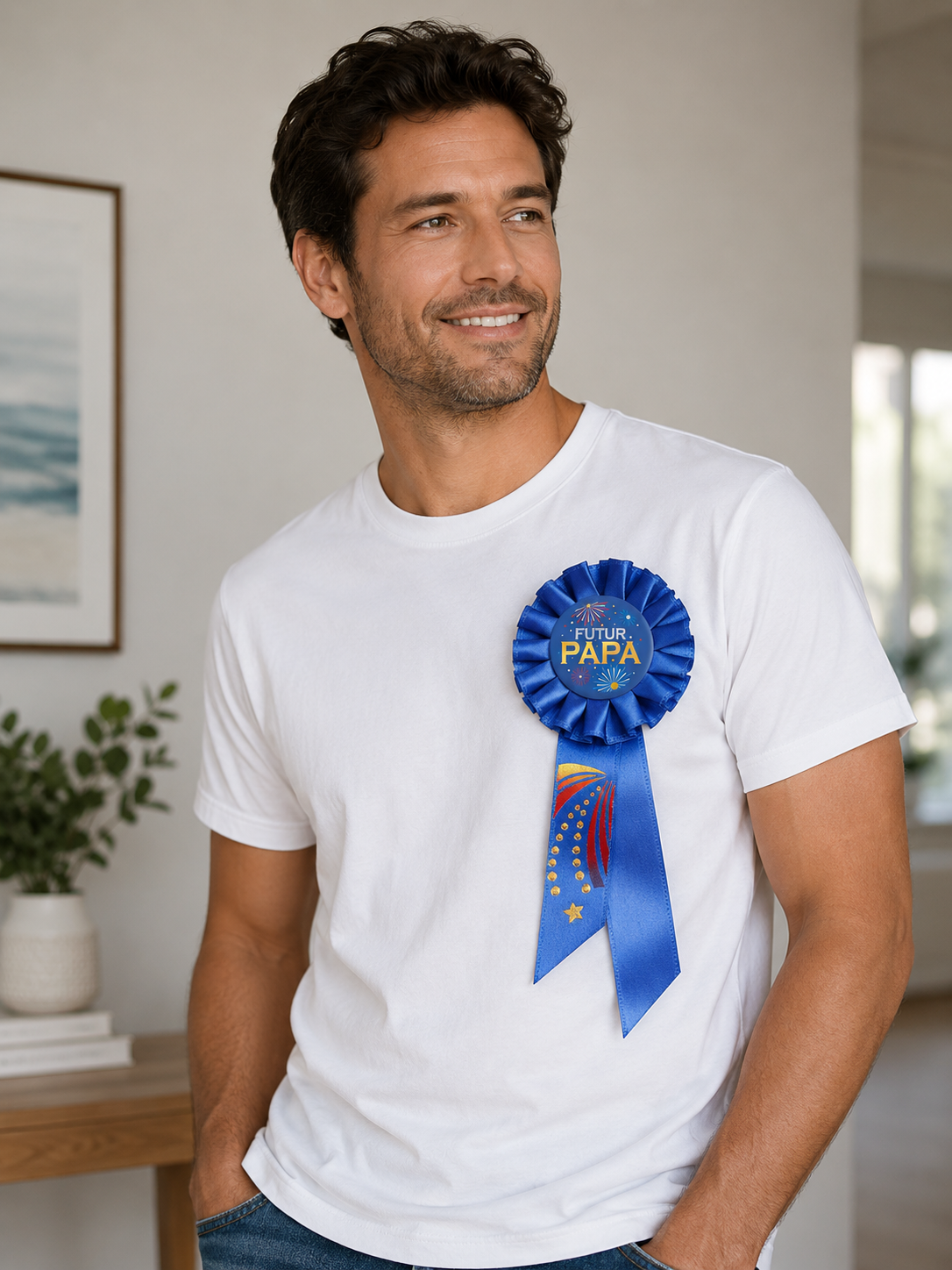 Futur Papa (Dad To Be) Rosette (x1u)