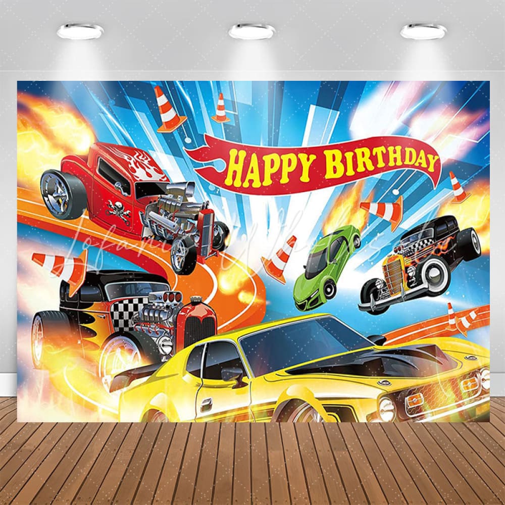 Hot Wheels Cars Birthday Backdrop (x1u)