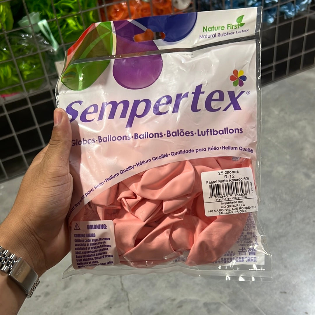 Globo Pastel Mate Rosado 12”