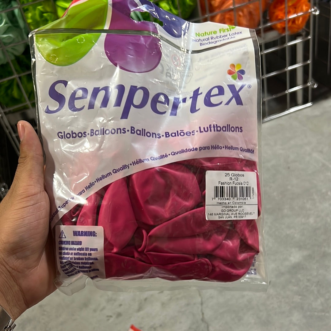 Globo Sempertex 12" (25u) - Fashion Fucsia 012