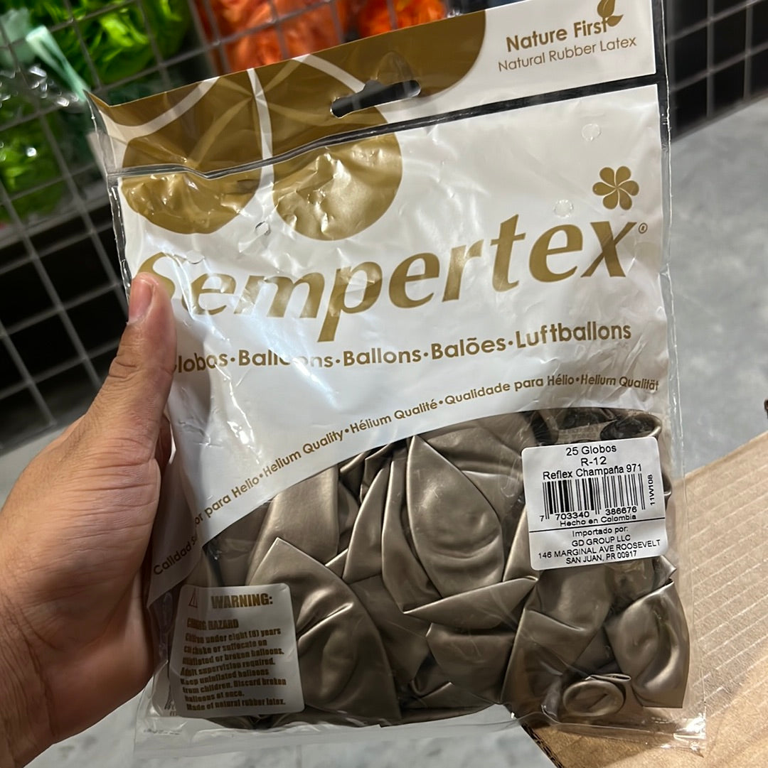 Globo Reflex Champaña 12”