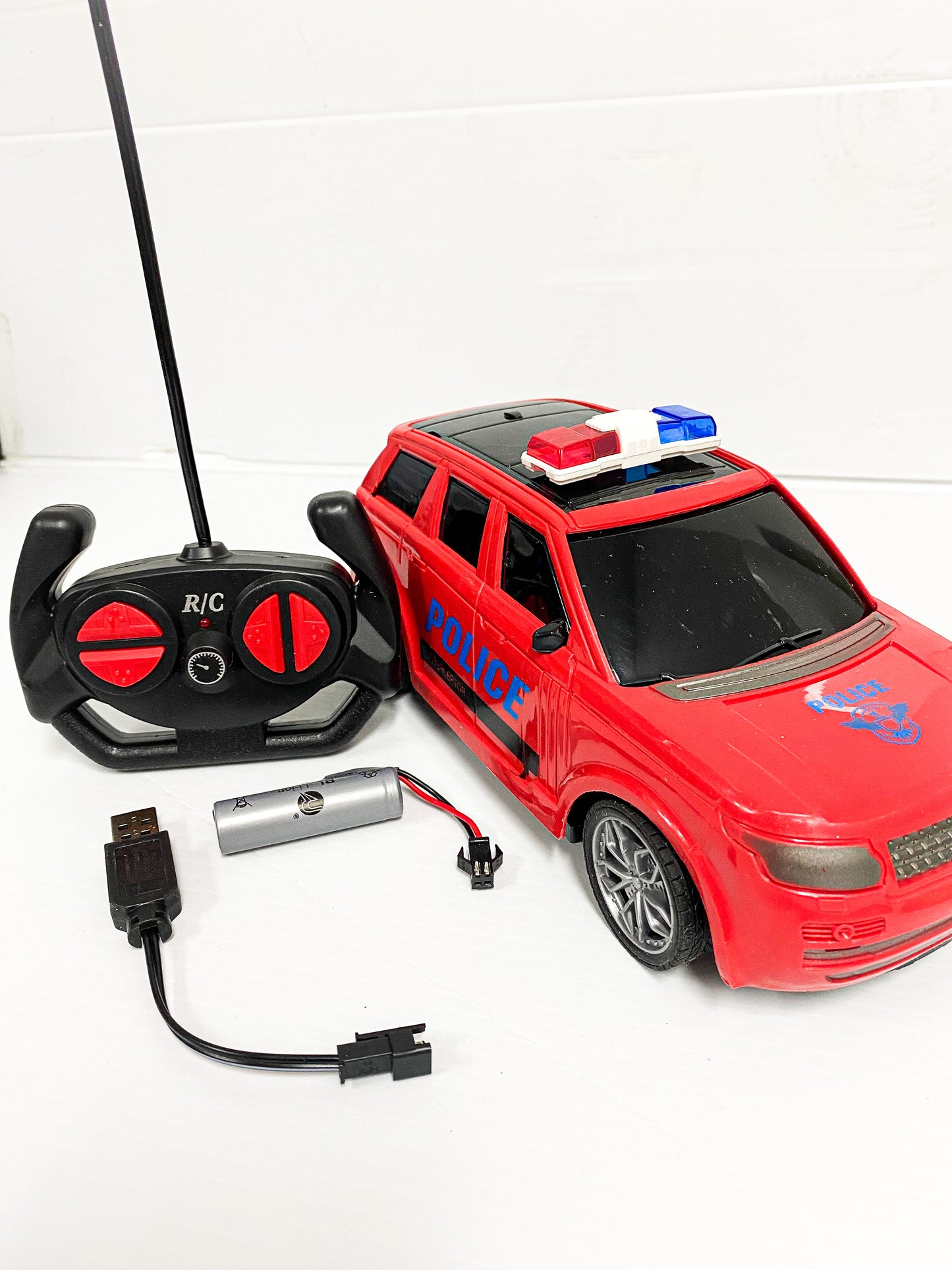 Red Land Rover Police Remote Control