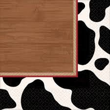 Western Cow Beverage Napkins (x16u)