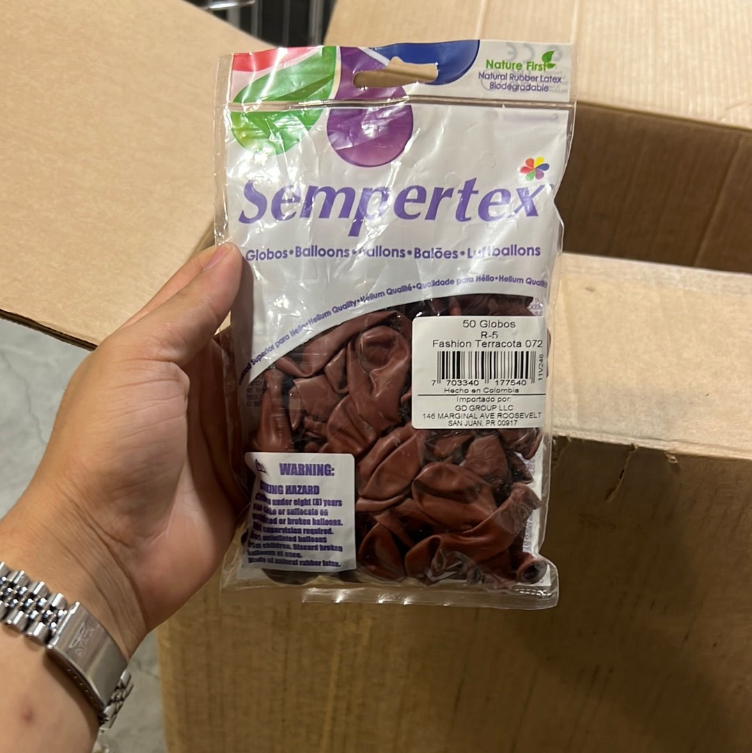 Globo Sempertex 5" (50u) - Fashion Terracota 072