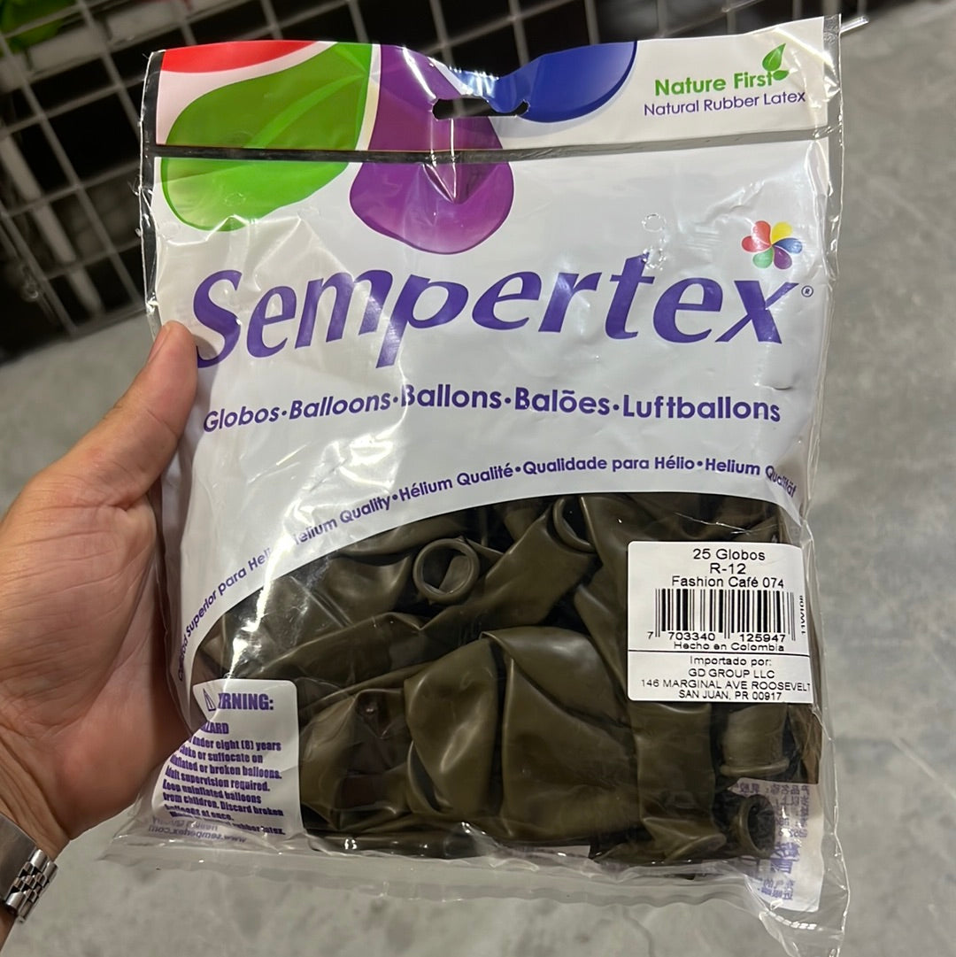 Globo Sempertex 12” (25u) - Fashion Café 074