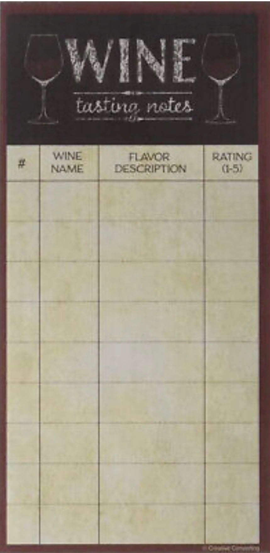 Hojas Para Ranking de Vinos