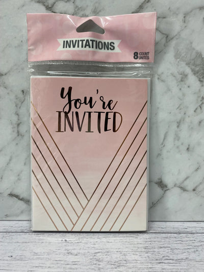 Rose Gold Invitations (x8u)
