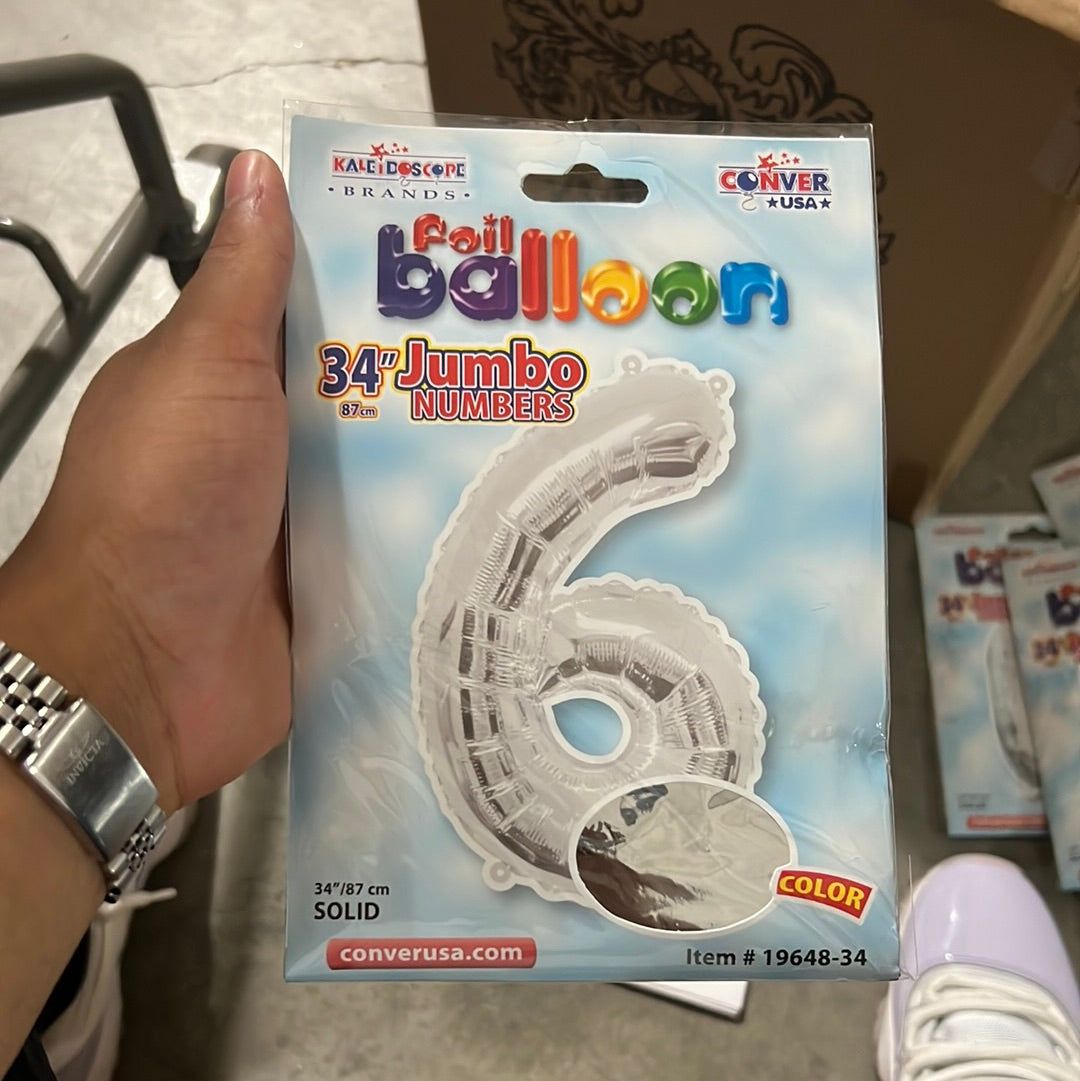 Globo Jumbo “#6” SilverShape