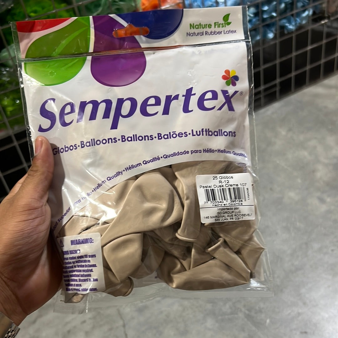 Globo Pastel Dusk Cremq 12”