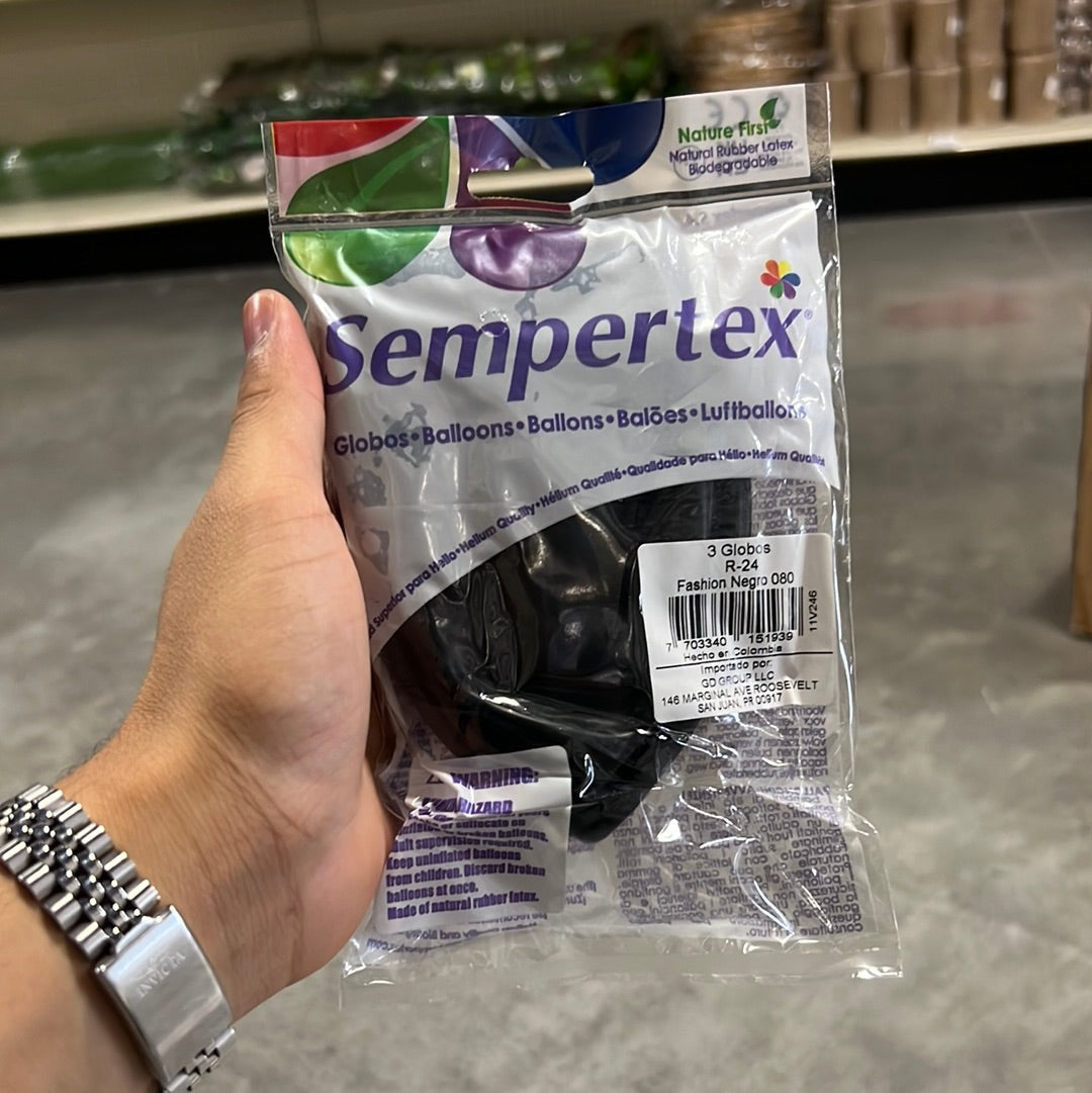 Globo Sempertex 24" (3u) - Fashion Negro 080