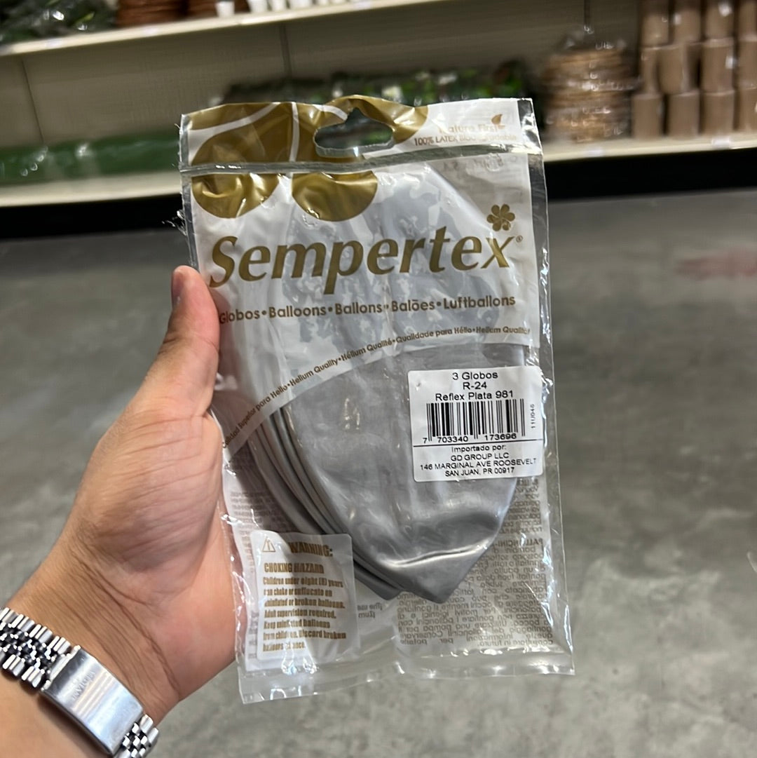 Globo Réflex plata 24”