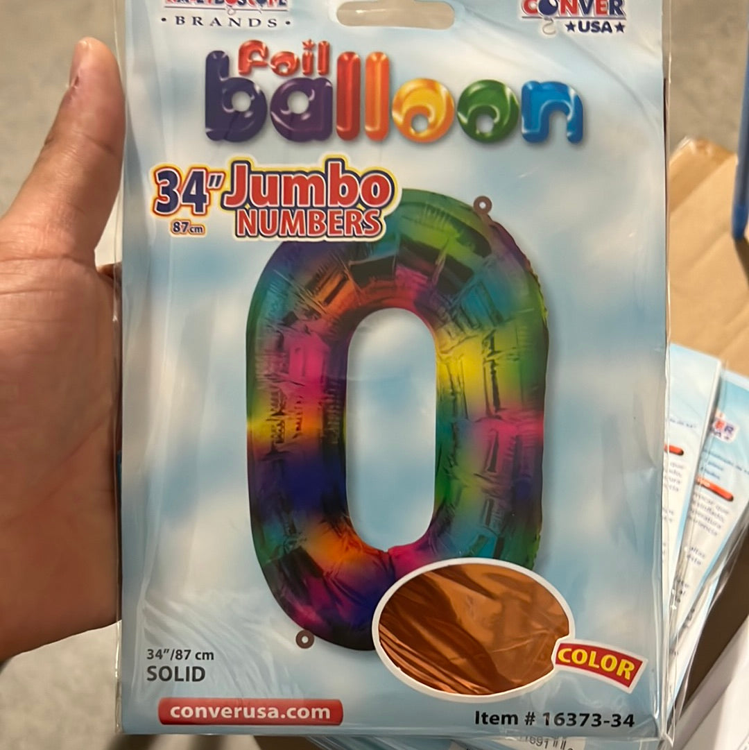 Globo Jumbo “#0” Multicolor