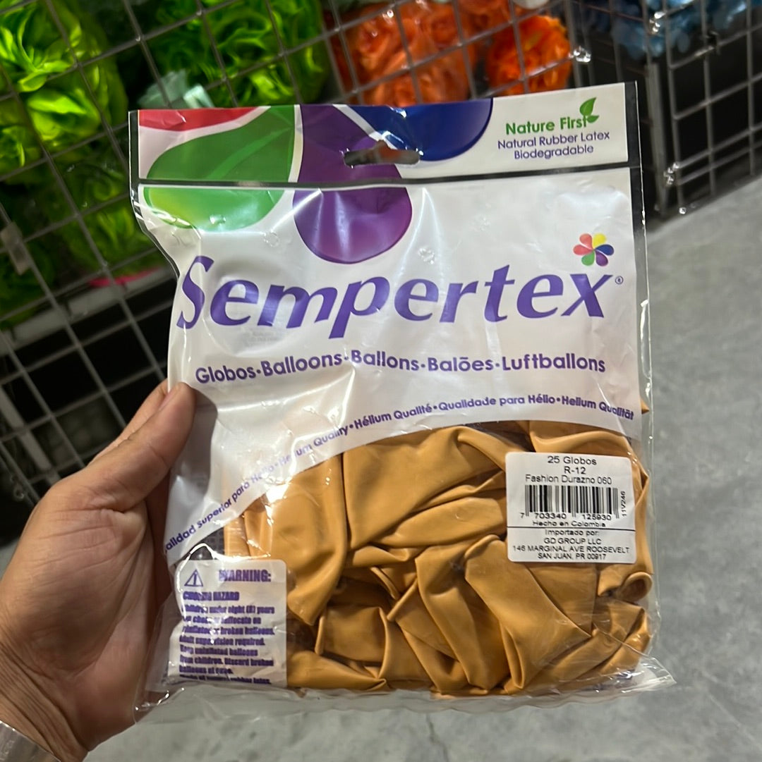 Globo Sempertex 12” (25u) - Fashion Durazno 060