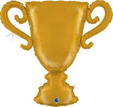 Golden Cup Foil Balloons 33"