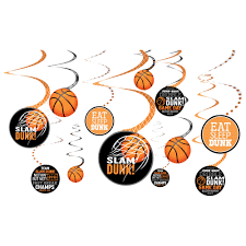 Swirl Decorations Basketball (x12u)
