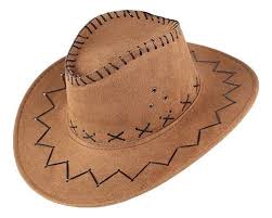 Sombrero Cowboy Terciopelo 25cm (x1u)