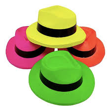 Sombrero Neon Plastico