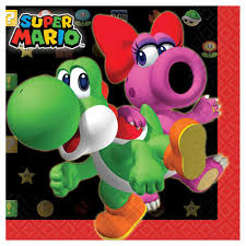 Super Mario Beverage Napkins (x16u)