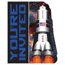 Space Blast Party Invitations (x8u)