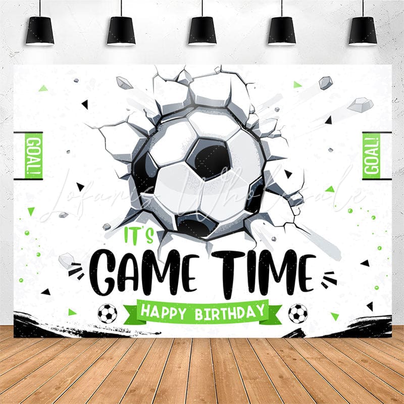 Its Game Time Soccer Sports Style Birthday Backdrop (x1u)