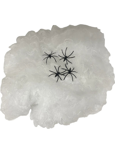 White Fabric Spider Web Decoration