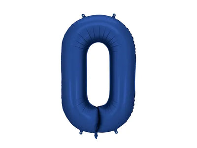 FOIL BALLOON NUMBER "0" NAVY (86CM)