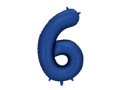 Foil Balloon Number "6" Navy 34”
