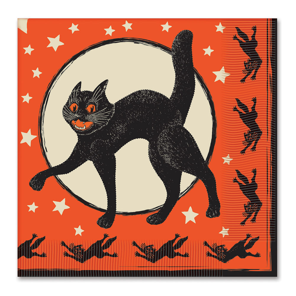 Halloween Vintage Napkins 6.5" (x16u)
