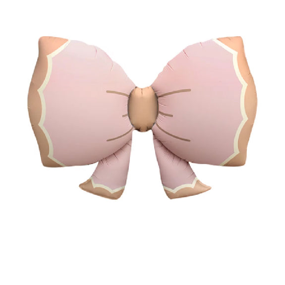 Matte Pink Bows Bowknot Foil Balloon 36"