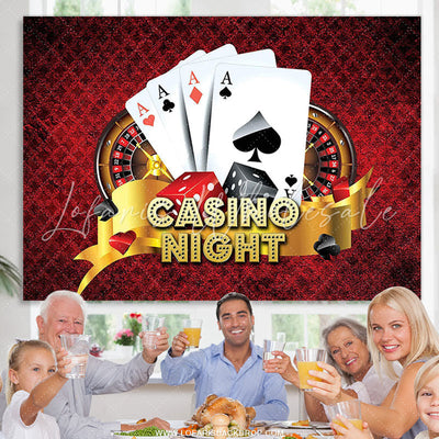 Casino Night Jackpot Birthday Party Backdrop (x1u)