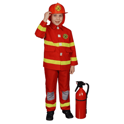 Red Fire Fighter Uniform Kids Boy Costume