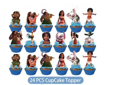 Moana Birthday Decoration Cupcake Topper (x1u)