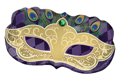 Mardi Gras Antifaz Jumbo Foil Balloon