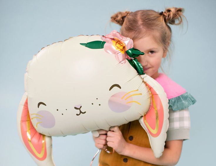 Cute Rabbit Head Foil Balloons