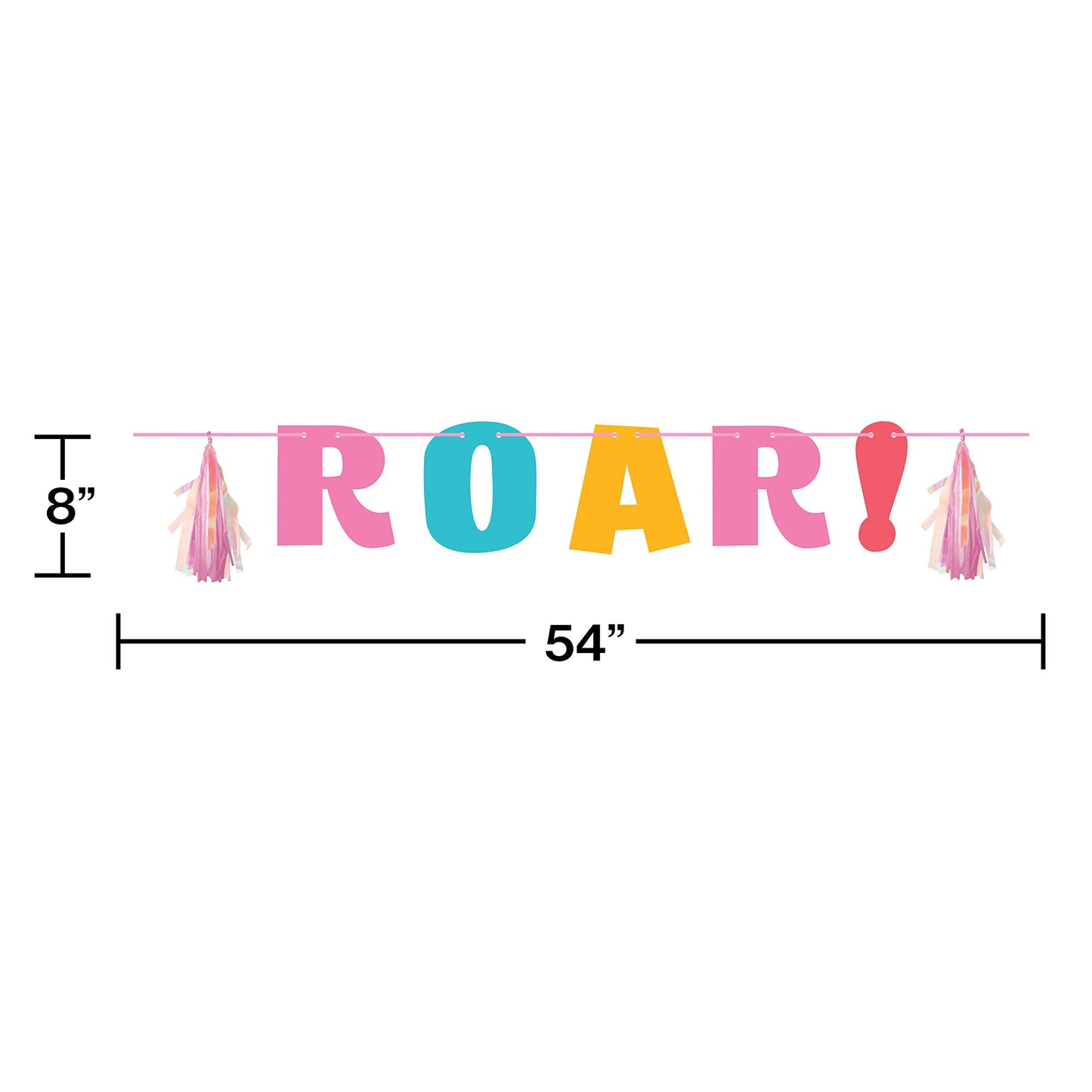 Girl Dino Party Banner 1 pcs