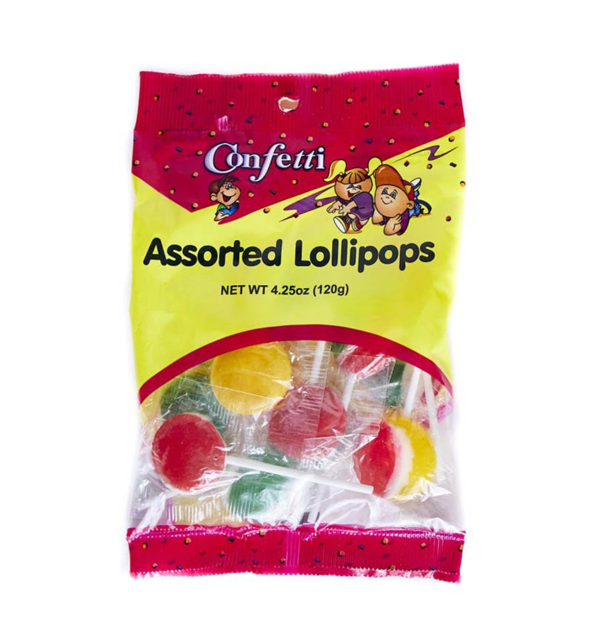 Confetti Assorted Lollipop 4.25oz