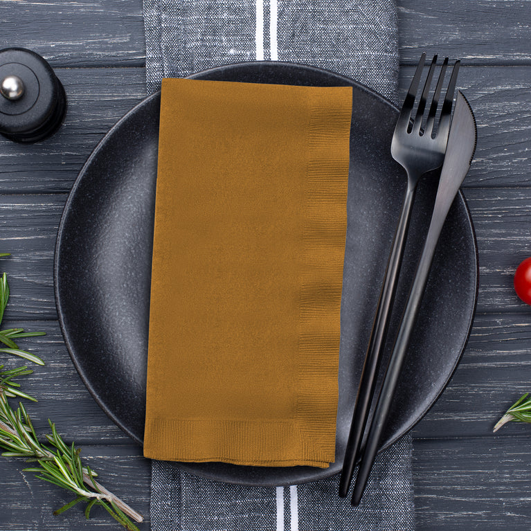 Gold Paper Dinner Napkins 20pcs