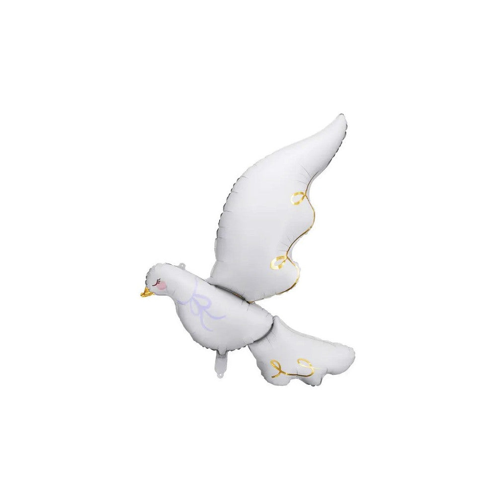 Dove in White Foil Balloon