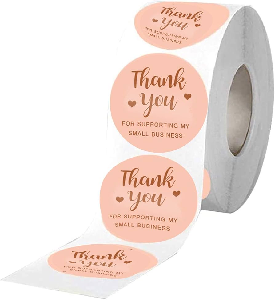 Thank You Sticker Rollo (500 unidades) - Todos los Modelos