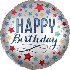 Happy birthday Star Color Foil Balloon 18"