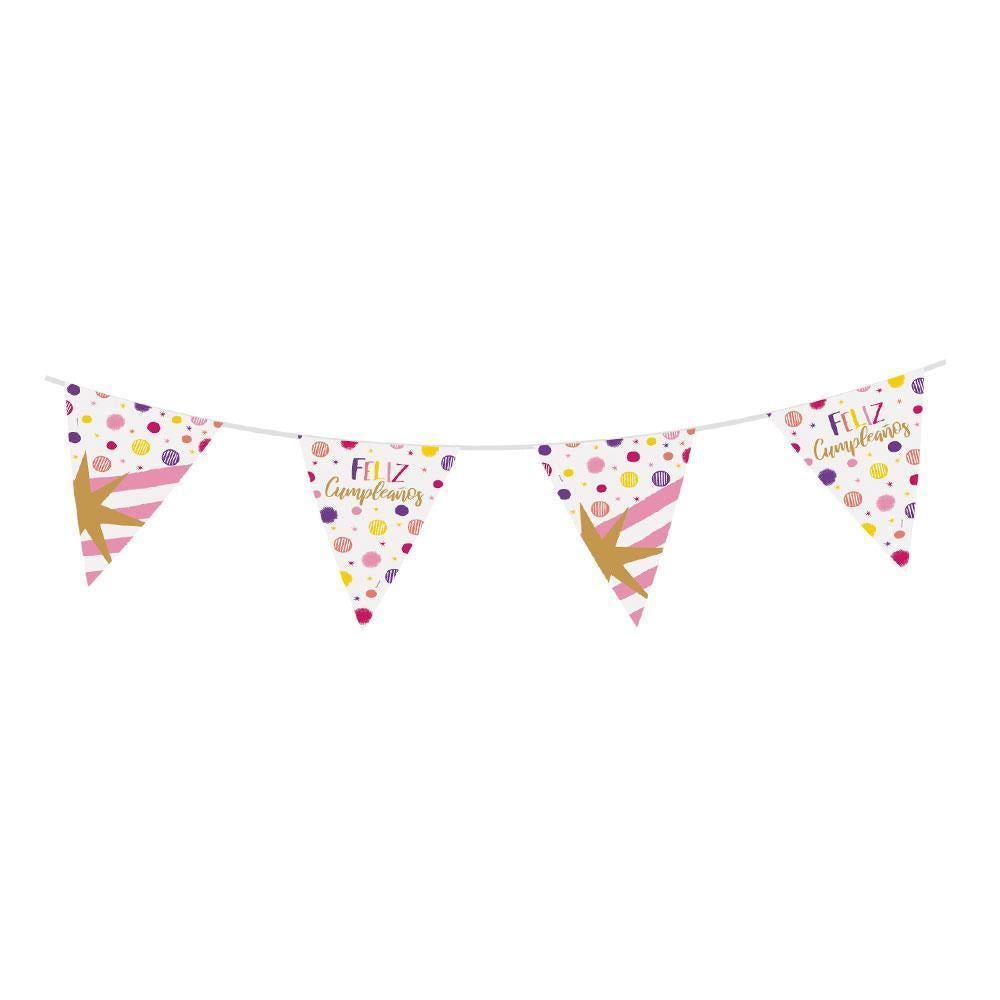 Banderin Feliz Cumpleaños Destellos (Sempertex)