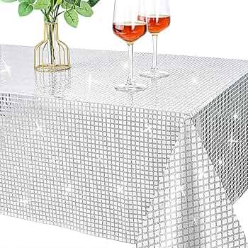 Diamond Disco Iridescent Tablecover Retro Vintage