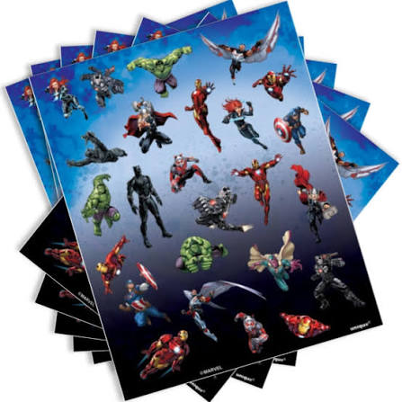 Avengers Stickers 4Sheets 100pcs