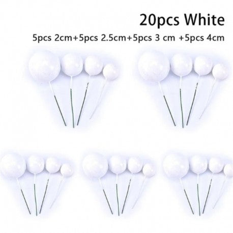 Cake topper Set White 20pcs